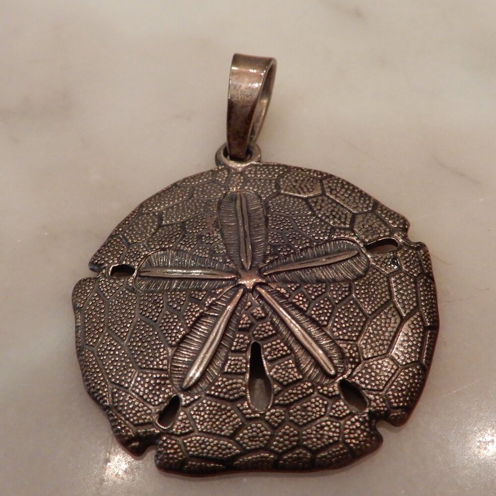 Vintage Kabana 925 Silver Sand Dollar Pendant